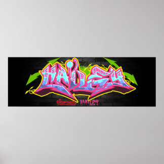 Der Name Hailey in Graffiti Poster