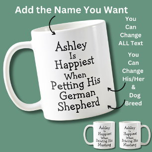 Der Name ist am glücklichsten, wenn er seinen deut Kaffeetasse