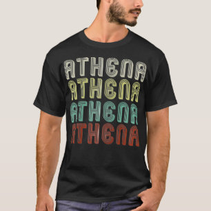 Der Name ist Athena in der schönen Retro Vintagen T-Shirt
