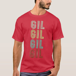 Der Name ist Gil in lustigem Retro-Vintage-Disco T-Shirt
