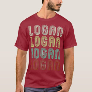 Der Name ist Logan in der Vintagen Diskothek Retro T-Shirt