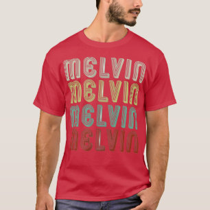 Der Name ist Melvin in der Vintagen Diskothek Retr T-Shirt