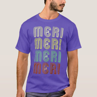 Der Name ist Meri in Retro Vintage Disco Lustig T-Shirt