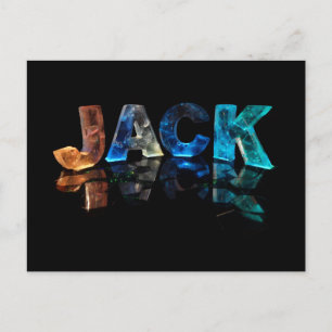 Der Name-Jack in 3D-Leuchten (Foto) Postkarte