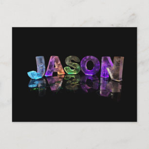 Der Name Jason in 3D Lights (Foto) Postkarte