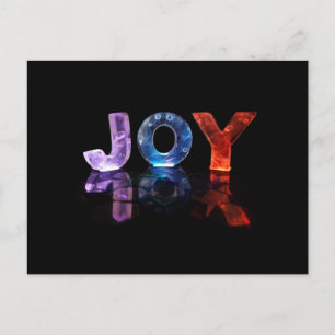 Der Name Joy in 3D Lights (Foto) Postkarte
