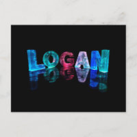 Der Name Logan in 3D-Leuchten (Foto)