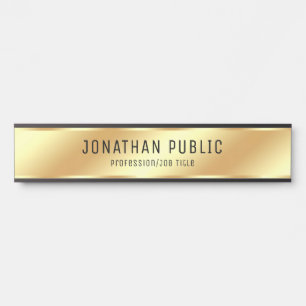 Der Name Modern Imitats Gold Trendy Long Türschild