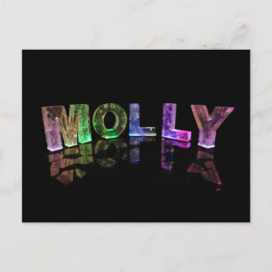 Der Name Molly in 3D Lights (Foto) Postkarte