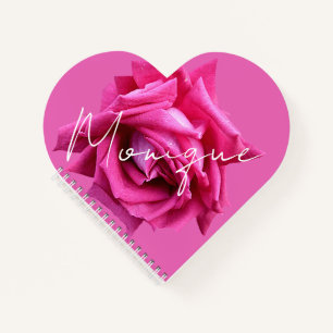 Der Name Monique floral boho rosa Rosa Notizbuch