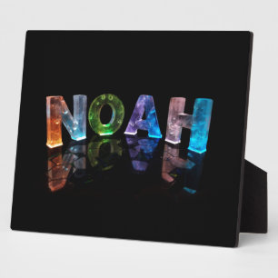 Der Name Noah in 3D-Leuchten (Foto) Fotoplatte