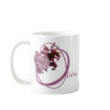 Der Name Olivia ist hübsch pinkfarben, blumengesch