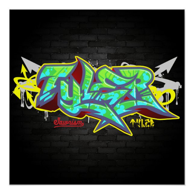 Der Name Tyler in Graffiti Poster (Vorderseite)