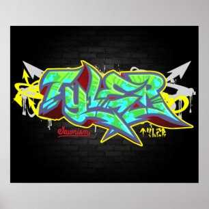 Der Name Tyler in Graffiti Poster
