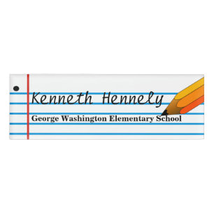 Der Name-Umbau des Notizbuch-Papierlehrers Namenschild