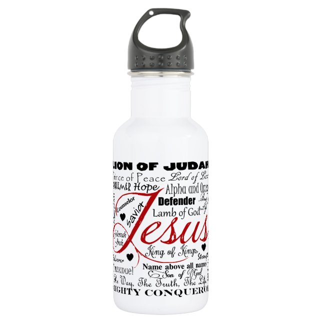 Der Name von Jesus Edelstahlflasche (Vorderseite)