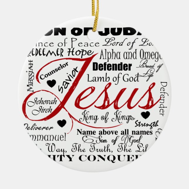Der Name von Jesus Keramikornament (Vorne)