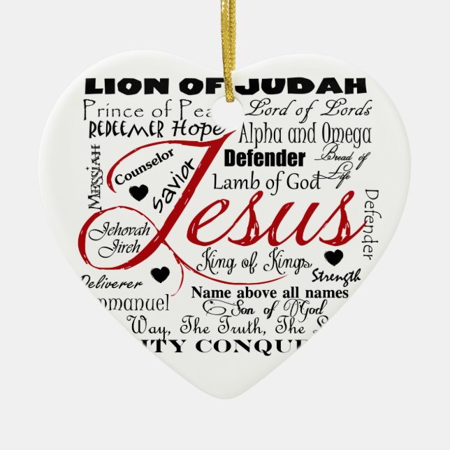Der Name von Jesus Keramikornament (Vorne)