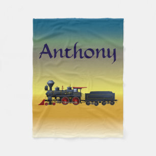Der Name-Zug-Set-Fleece des Jungen Fleecedecke