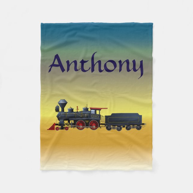 Der Name-Zug-Set-Fleece des Jungen Fleecedecke (Vorderseite)
