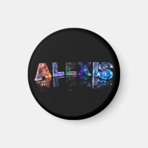 Der Namensalexis in den Lichtern Magnet