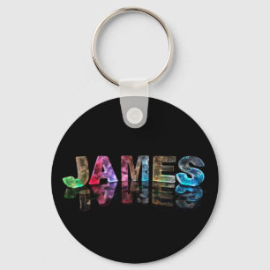 Der Namensjames in 3D beleuchtet (Fotografie) Schlüsselanhänger