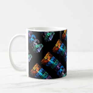 Der NamensRebecca in 3D beleuchtet (Fotografie) Tasse