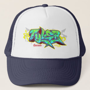 Der NamensTyler in GraffitiFernlastfahrer Hut Truckerkappe