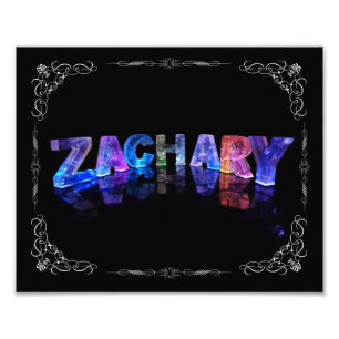 Der Namenszachary - Name in den Lichtern Fotodruck