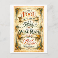 "Der Narr hält sich für weise" Shakespeare