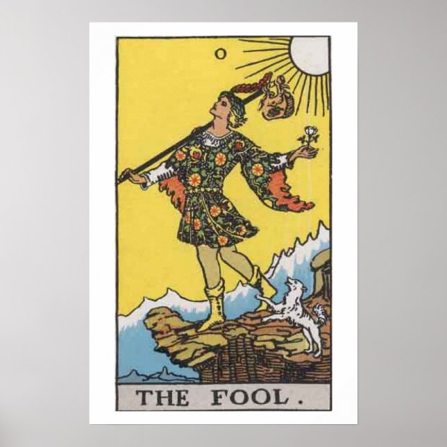 Der Narr Tarot-Kartenposter Poster (Vorne)