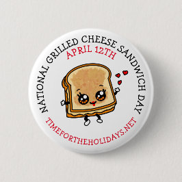 Der Nationalfeiertag der gegrillten Käse Sandwich  Button