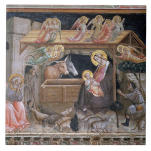 Der Nativity, Detail vom Leben der Jungfrau a Fliese