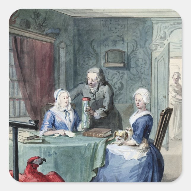 Der Naturalist Quadratischer Aufkleber (Vorderseite)