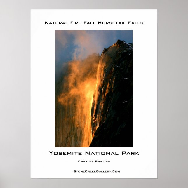 Der natürliche Brandfall des Yosemite Poster (Vorne)