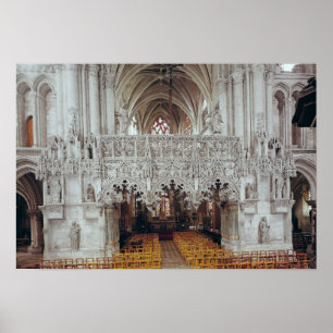Der Nave und der Innenraum von Eglise Poster