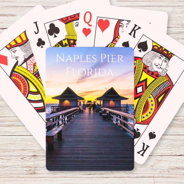 Der Neapel-Pier im Florida-Ozean Spielkarten (The Naples Pier In Florida Ocean Sunset Playing Cards
)
