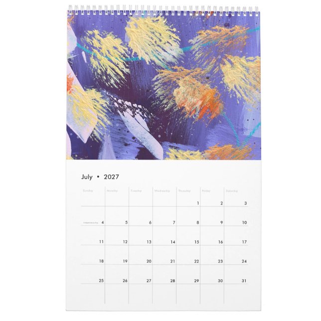 Der neue 2026 Brushstrokes Einseitige Kalender (Jul 2027)