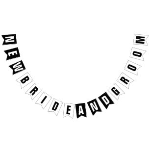 DER NEUE BRAUT-UND BRÄUTIGAM-HOCHZEITS-DEKOR WIMPELKETTE