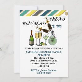 Der neue Cocktail zum Abendessen Moderne Kunst Einladung