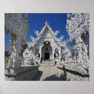 Der neue, ganz weiße Tempel von Wat Rong Khun in Poster