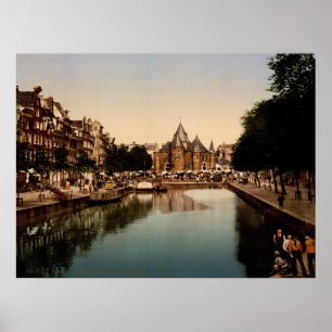 Der neue Markt und die Belebung Amsterdams Poster