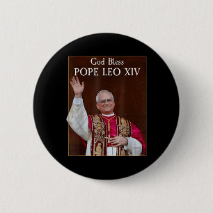 Der neue Papst 2025 Gott segne Papst Leo Xiv Button