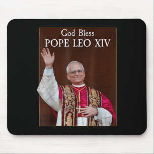 Der neue Papst 2025 Gott segne Papst Leo Xiv Mousepad