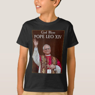 Der neue Papst 2025 Gott segne Papst Leo Xiv T-Shirt