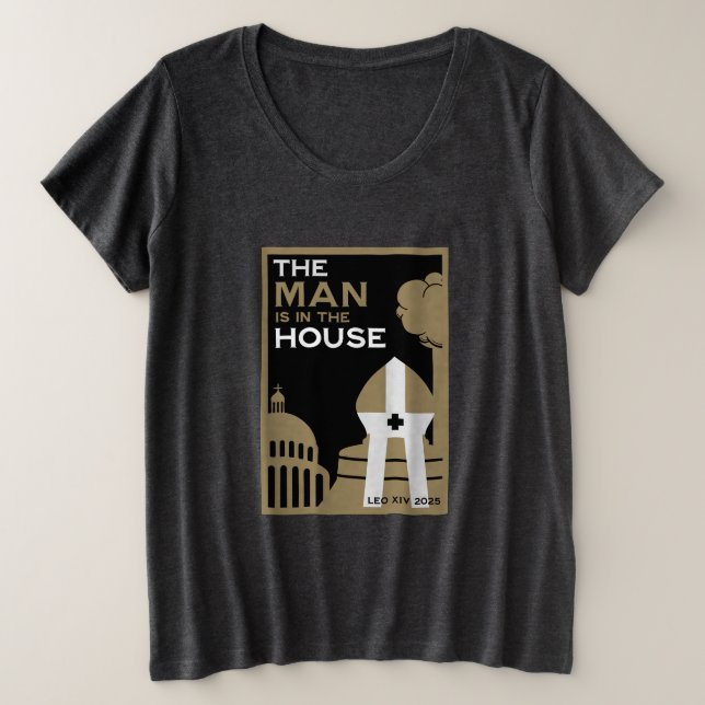Der neue Papst 2025 Große Größe T-Shirt (Design vorne)
