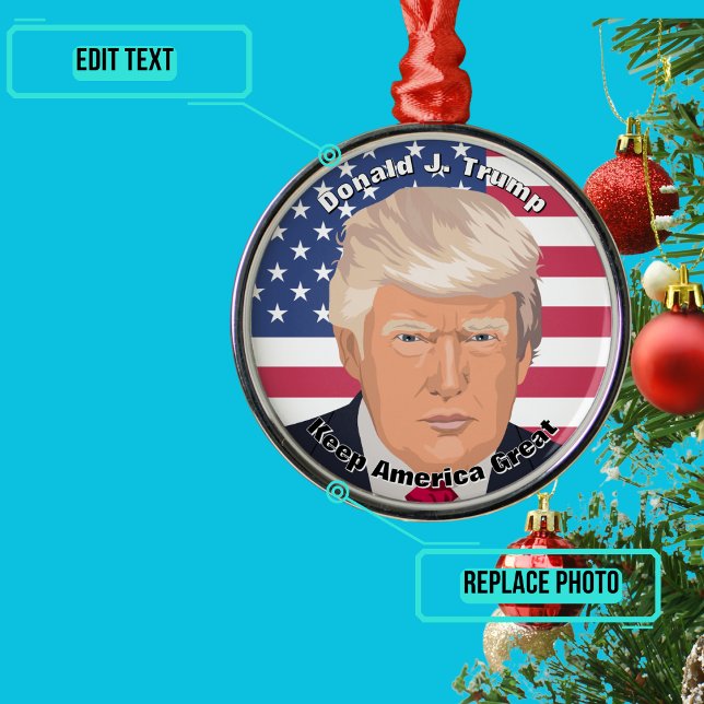 Der neue Präsident Donald J. Trump Ornament Aus Metall (Please enjoy our design and see the others in the collection.)