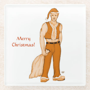 Der neue Weihnachtsmann - Frohe Weihnachten! Glasuntersetzer
