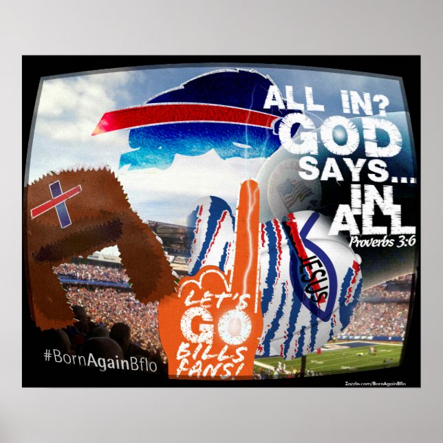Der neueste Slogan frage Fans: ALL IN. GOTT sagt I Poster (Vorne)