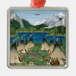 Der Nez Perce ~ Wallowa See Ornament Aus Metall